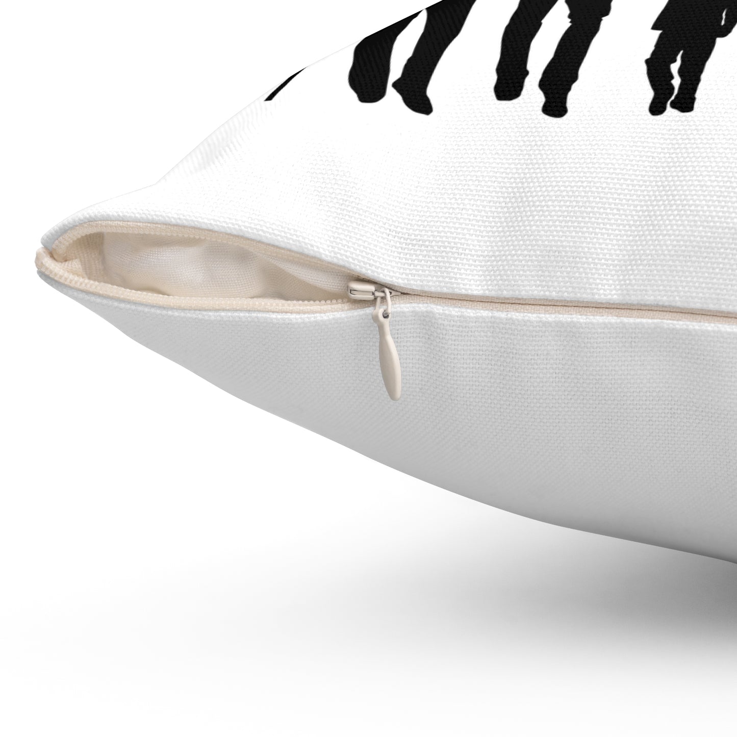 Family Love Spun Polyester Square Pillow - Heart Design