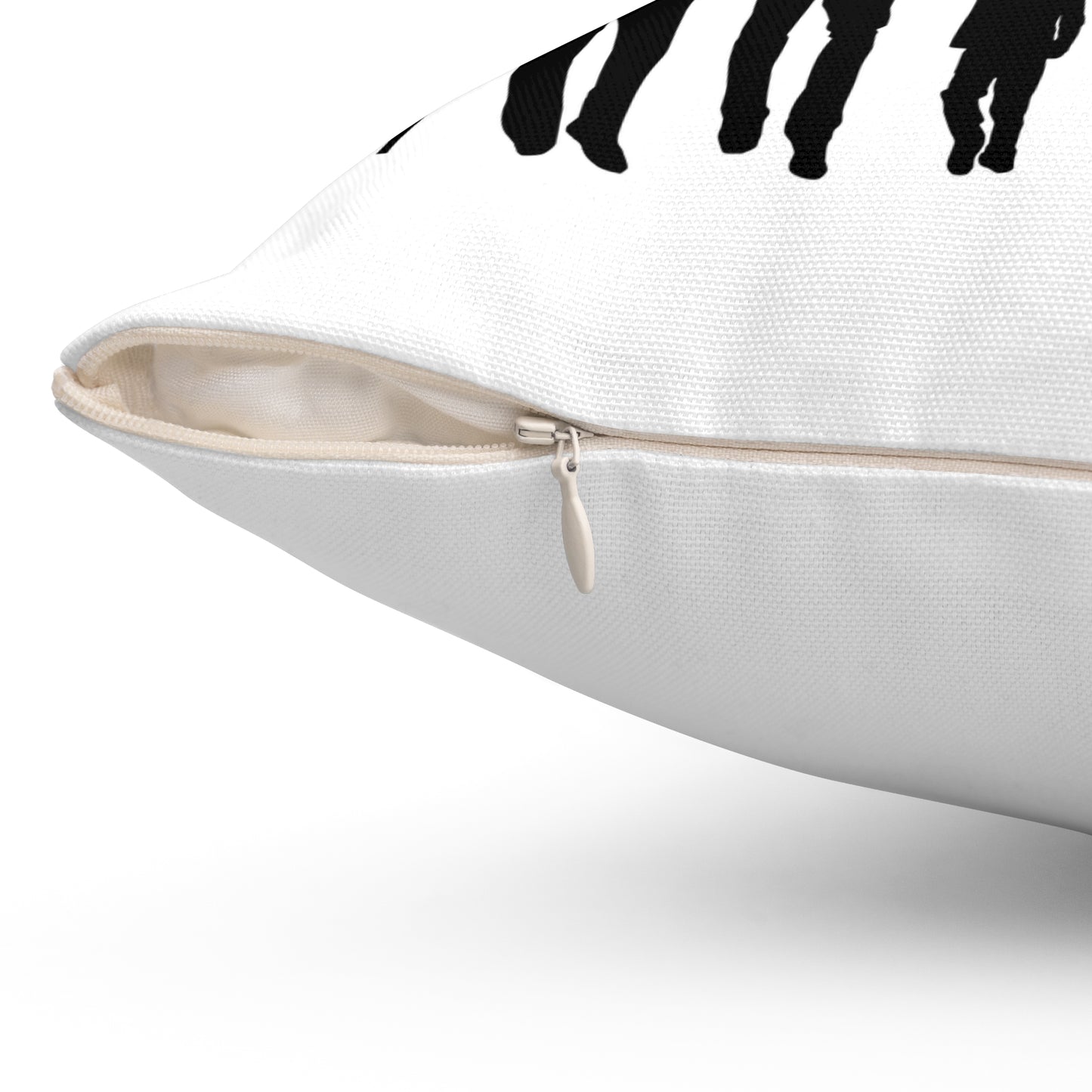 Family Love Spun Polyester Square Pillow - Heart Design