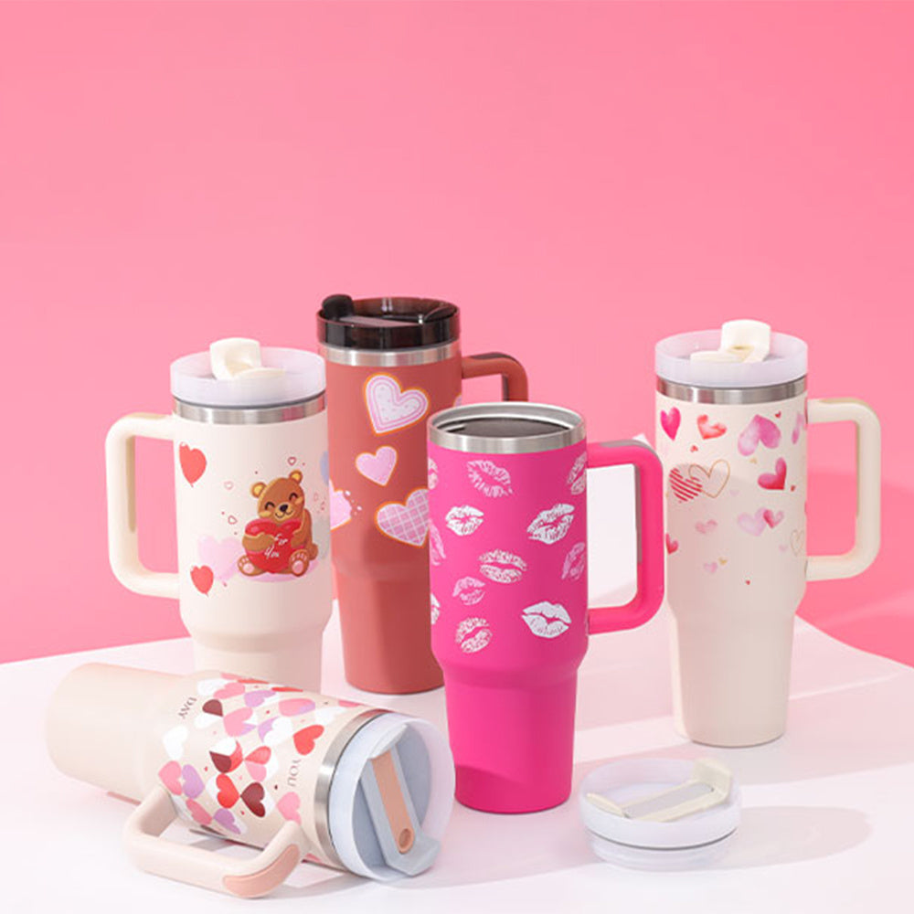 40 Oz Tumbler With Handle Straw, great designs